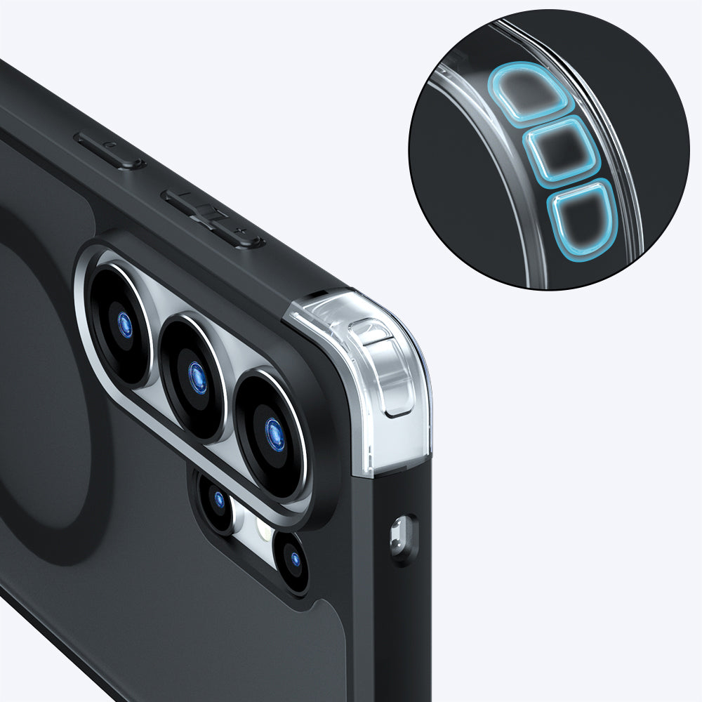Husa MagSafe pentru Samsung Galaxy S26 Ultra S948, Techsuit, PureFrost, Neagra Satinata