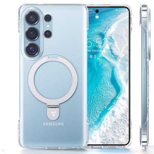 Husa MagSafe pentru Samsung Galaxy S26 Ultra, Torras, Ostand Slim, Transparenta