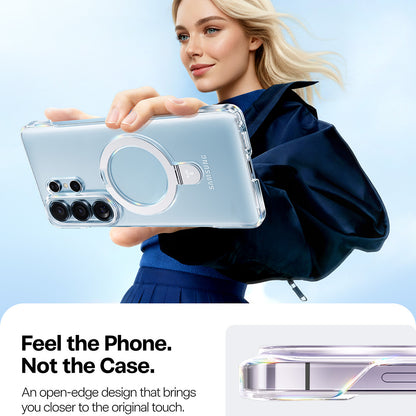 Husa MagSafe pentru Samsung Galaxy S26 Ultra, Torras, Ostand Slim, Transparenta