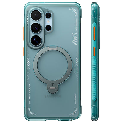 Husa MagSafe pentru Samsung Galaxy S26 Ultra, Torras, Ostand Spin Air, Verde