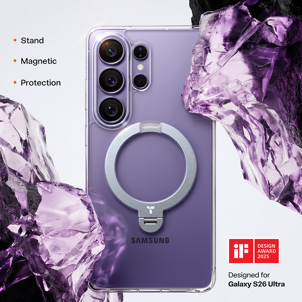 Husa MagSafe pentru Samsung Galaxy S26 Ultra, Torras, Ostand Spin, Mov
