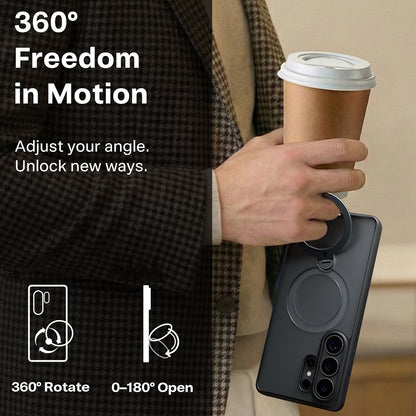 Husa MagSafe pentru Samsung Galaxy S26 Ultra, Torras, Ostand Spin, Mov