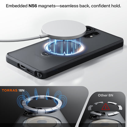 Husa MagSafe pentru Samsung Galaxy S26 Ultra, Torras, Ostand Spin, Mov