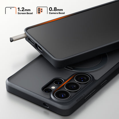 Husa MagSafe pentru Samsung Galaxy S26 Ultra, Torras, Ostand Spin, Neagra