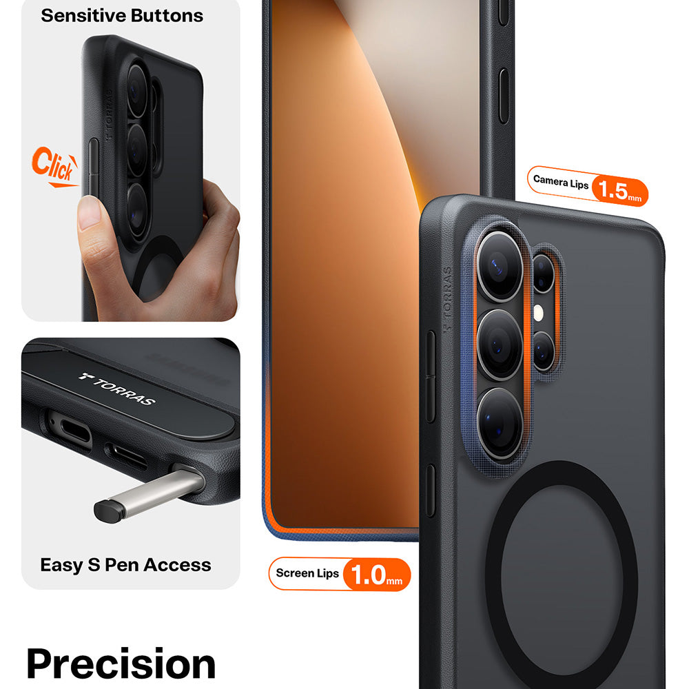 Husa MagSafe pentru Samsung Galaxy S26 Ultra, Torras, Pstand, Neagra