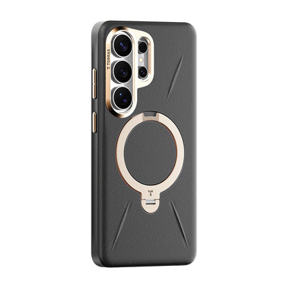 Husa MagSafe pentru Samsung Galaxy S26 Ultra, Torras, QPRO Leather, Neagra