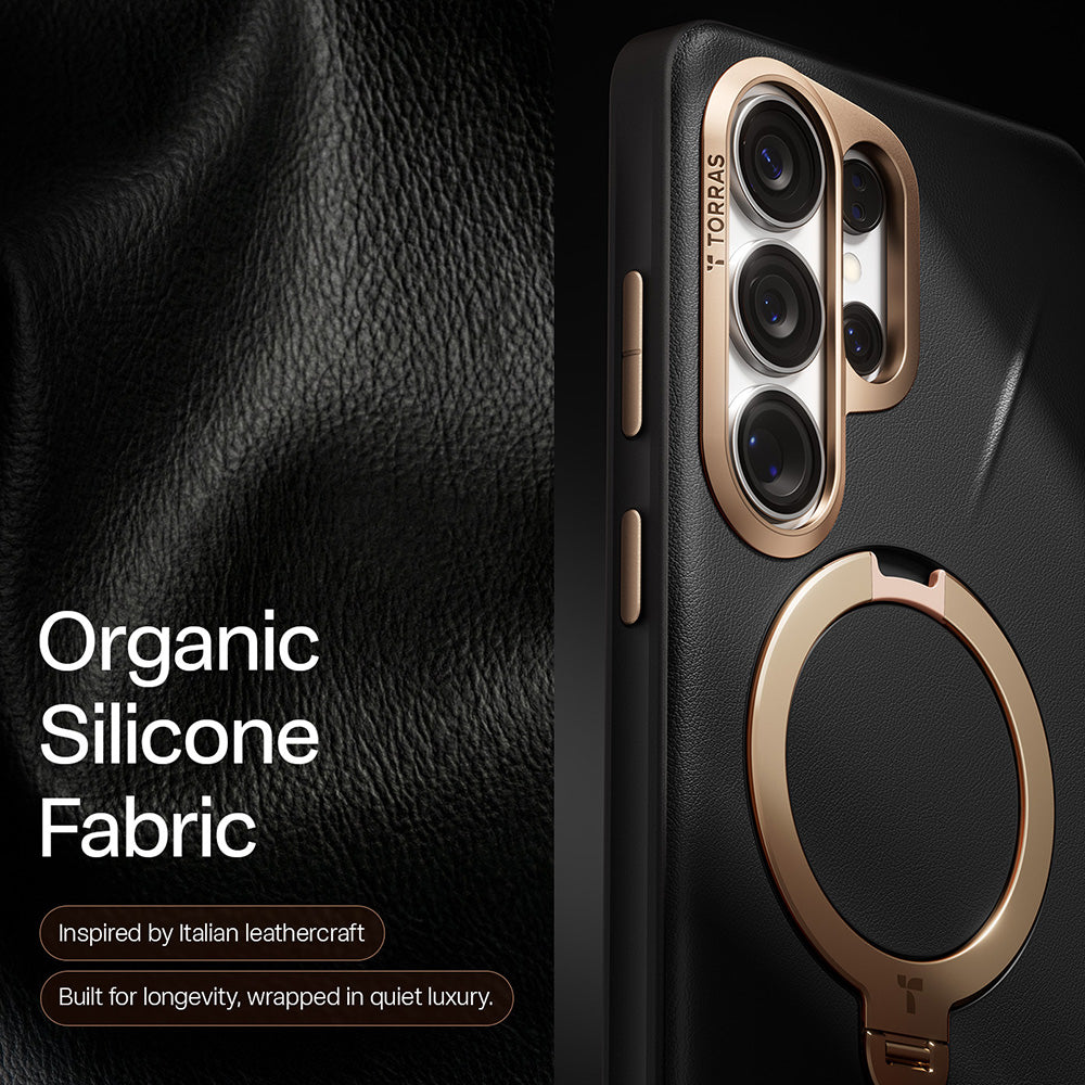 Husa MagSafe pentru Samsung Galaxy S26 Ultra, Torras, QPRO Leather, Neagra