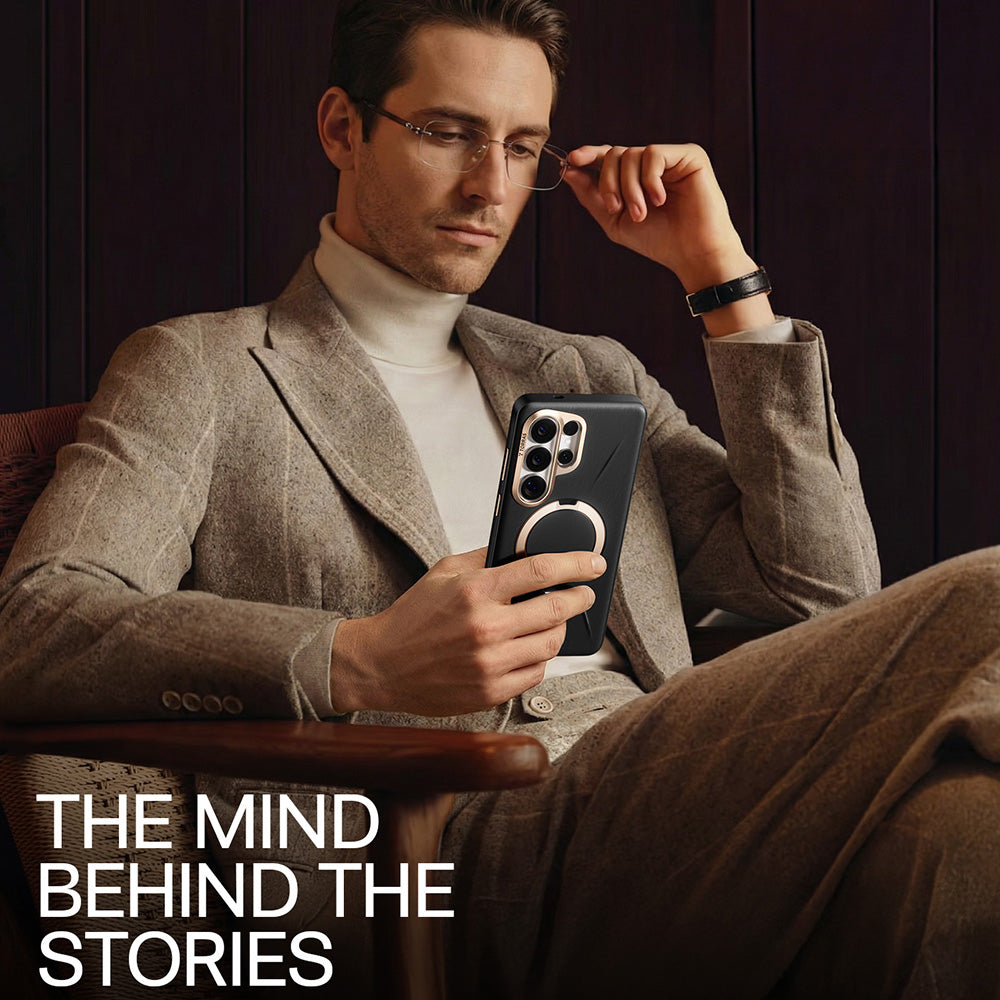 Husa MagSafe pentru Samsung Galaxy S26 Ultra, Torras, QPRO Leather, Neagra