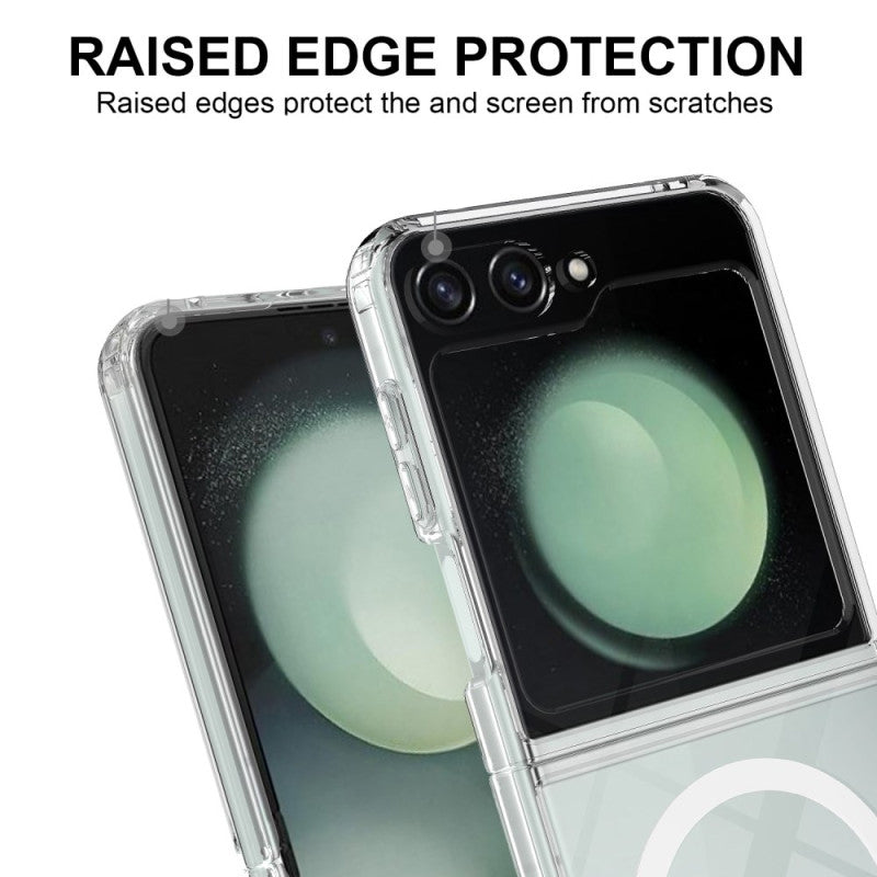 Husa MagSafe pentru Samsung Galaxy Z Flip7 FE F761 / Z Flip6 F741, Techsuit, Pro, Transparenta