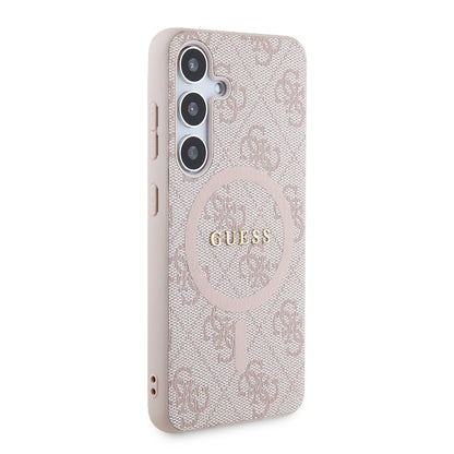 Husa MagSafe pentru Samsung Galaxy Z Flip7 F766, Guess, 4G Collection, Roz