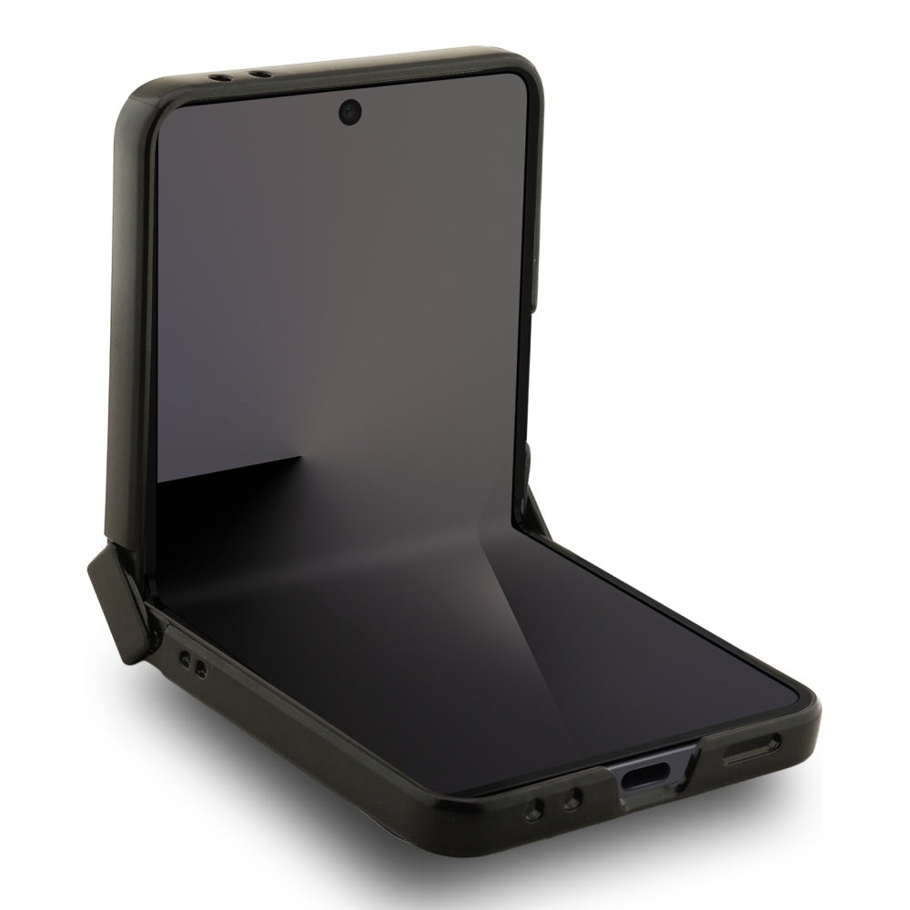 Husa MagSafe pentru Samsung Galaxy Z Flip7 F766, Karl Lagerfeld, Karl & Choupette Pins, Neagra