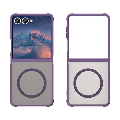 Husa MagSafe pentru Samsung Galaxy Z Flip7 F766, Techsuit, HaloFrost II, Mov