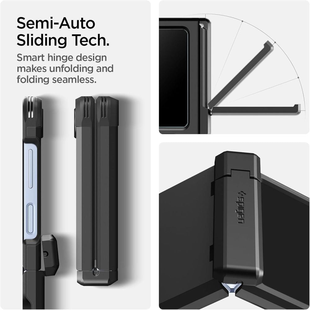 Husa MagSafe pentru Samsung Galaxy Z Flip7 FE F761 / Z Flip6 F741, Spigen, Tough Armor Pro, Neagra ACS09807