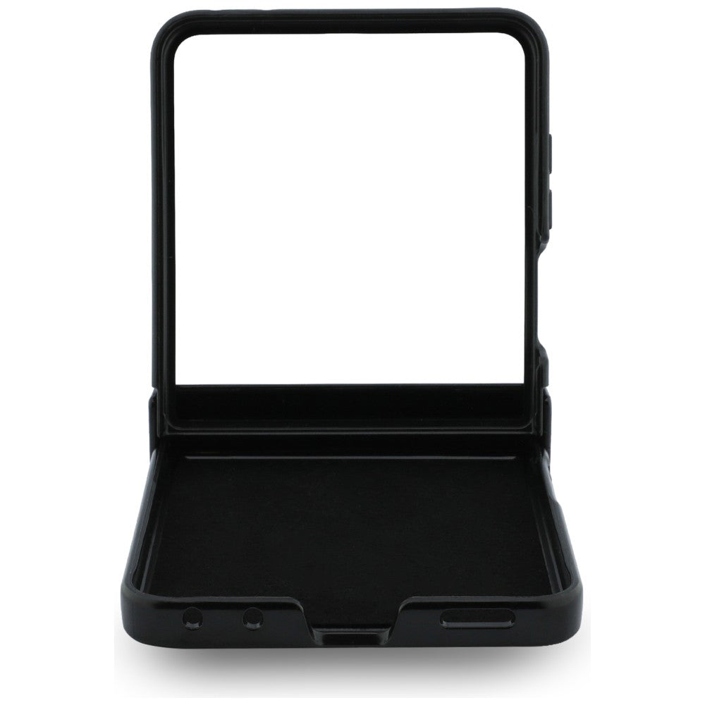 Husa MagSafe pentru Samsung Galaxy Z Flip8 F776, Guess, Ring Stand Grained Classic Logo, Bej