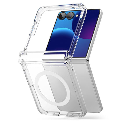 Husa MagSafe pentru Samsung Galaxy Z Flip8 F776, Ringke, Fusion Flap, Transparenta