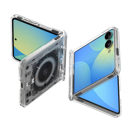 Husa MagSafe pentru Samsung Galaxy Z Flip8 F776, Spigen, Ultra Hybrid Pro Neo One, Transparenta ACS11525