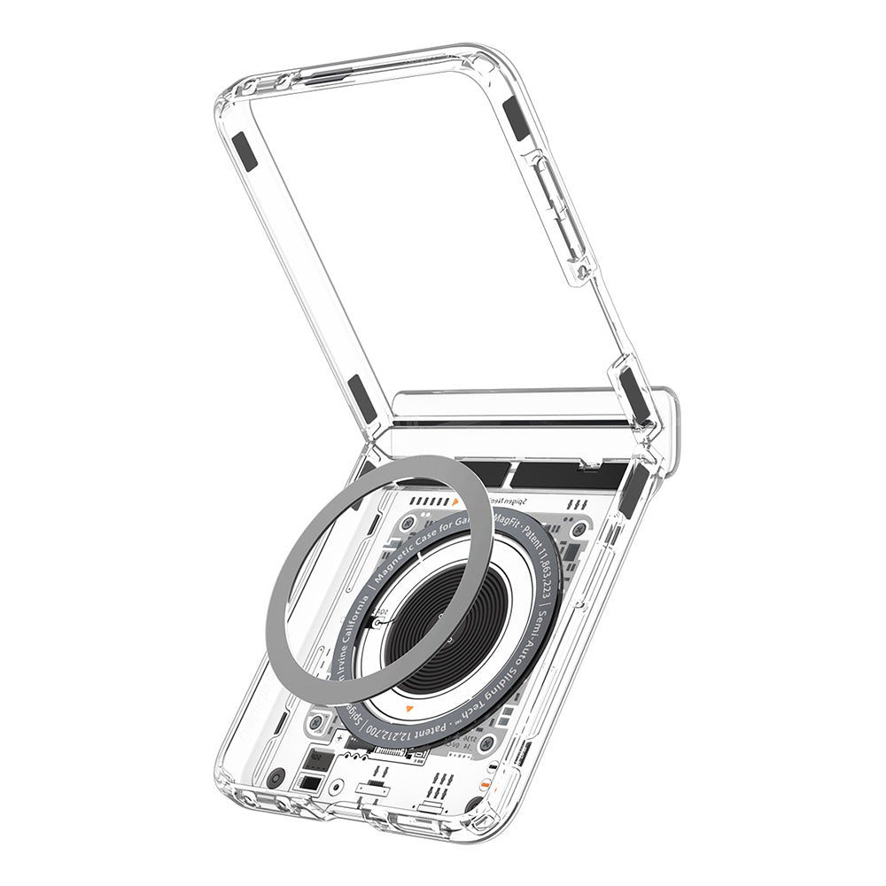 Husa MagSafe pentru Samsung Galaxy Z Flip8 F776, Spigen, Ultra Hybrid Pro Neo One, Transparenta ACS11525