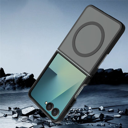 Husa MagSafe pentru Samsung Galaxy Z Flip8 F776, Techsuit, PureFrost, Neagra Satinata