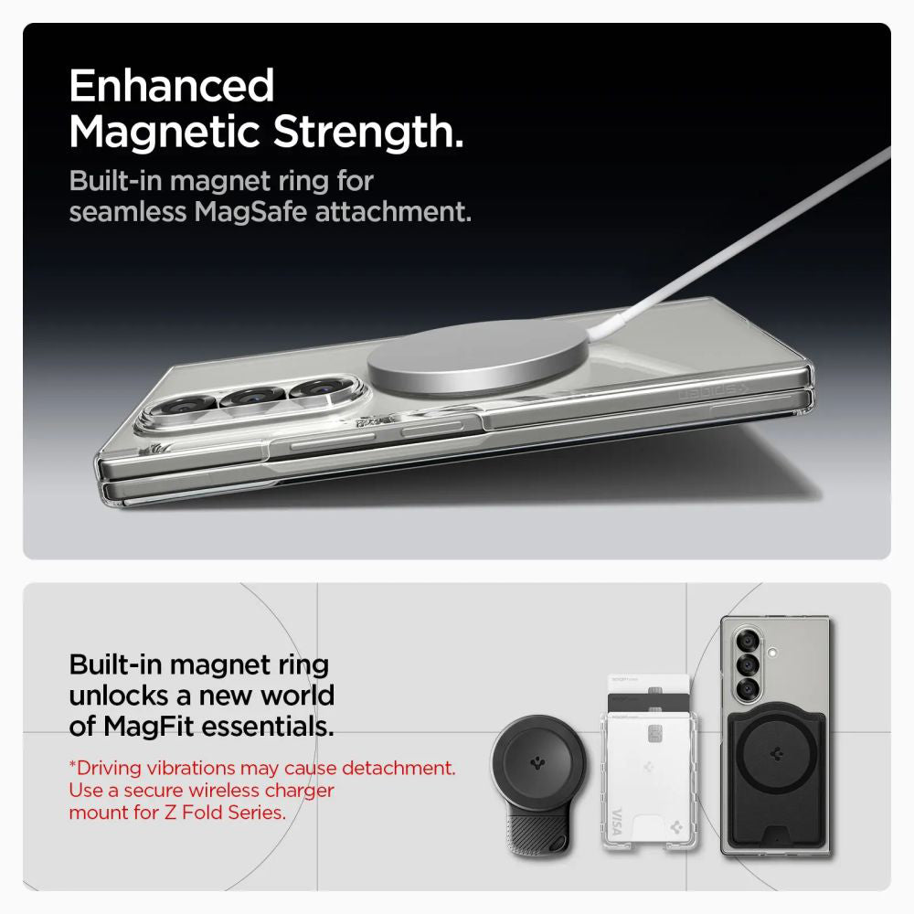 Husa MagSafe pentru Samsung Galaxy Z Fold7 F966, Spigen, Air Skin, Transparenta