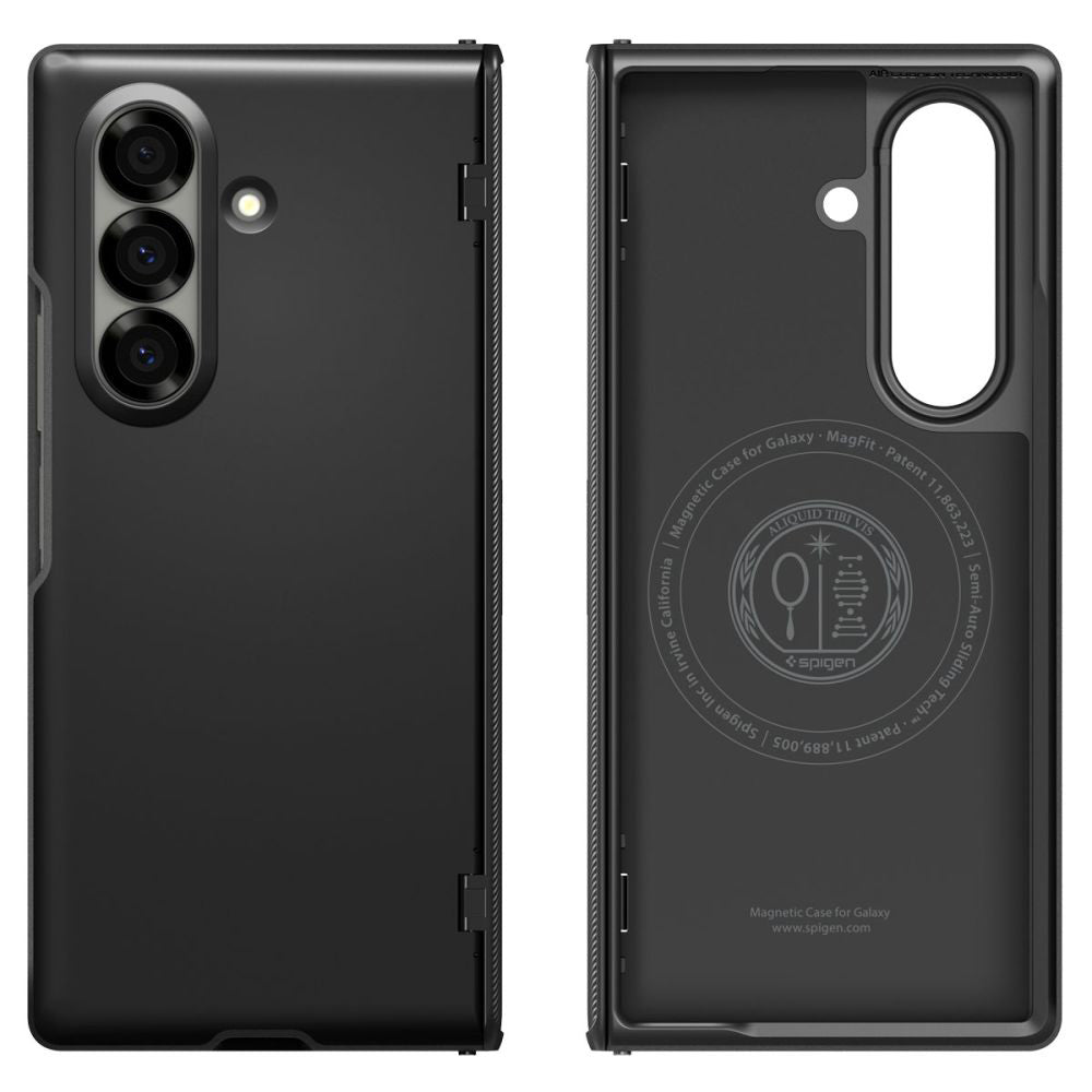 Husa MagSafe pentru Samsung Galaxy Z Fold7 F966, Spigen, Slim Armor Pro, Neagra