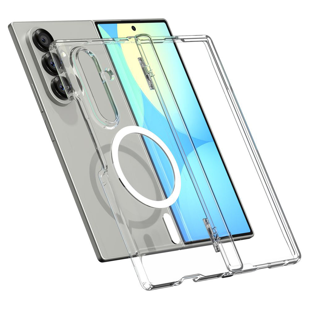 Husa MagSafe pentru Samsung Galaxy Z Fold7 F966, Spigen, Ultra Hybrid Pro, Transparenta