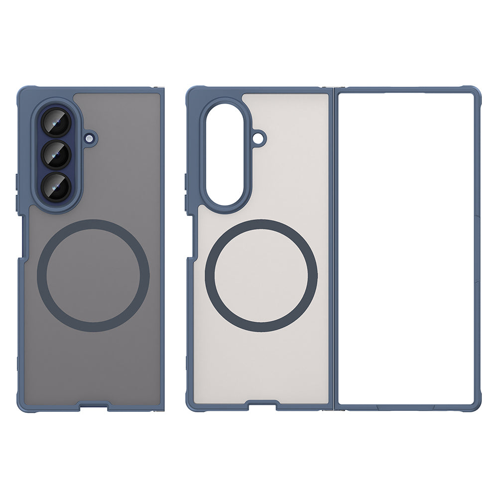 Husa MagSafe pentru Samsung Galaxy Z Fold7 F966, Techsuit, HaloFrost II, Bleumarin