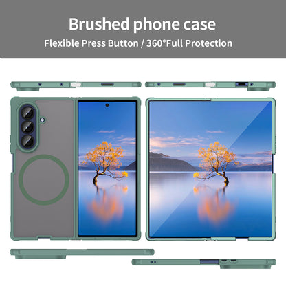 Husa MagSafe pentru Samsung Galaxy Z Fold7 F966, Techsuit, HaloFrost II, Verde