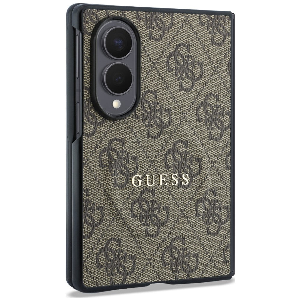 Husa MagSafe pentru Samsung Galaxy Z Fold8 F971, Guess, 4G Leather Classic, Maro