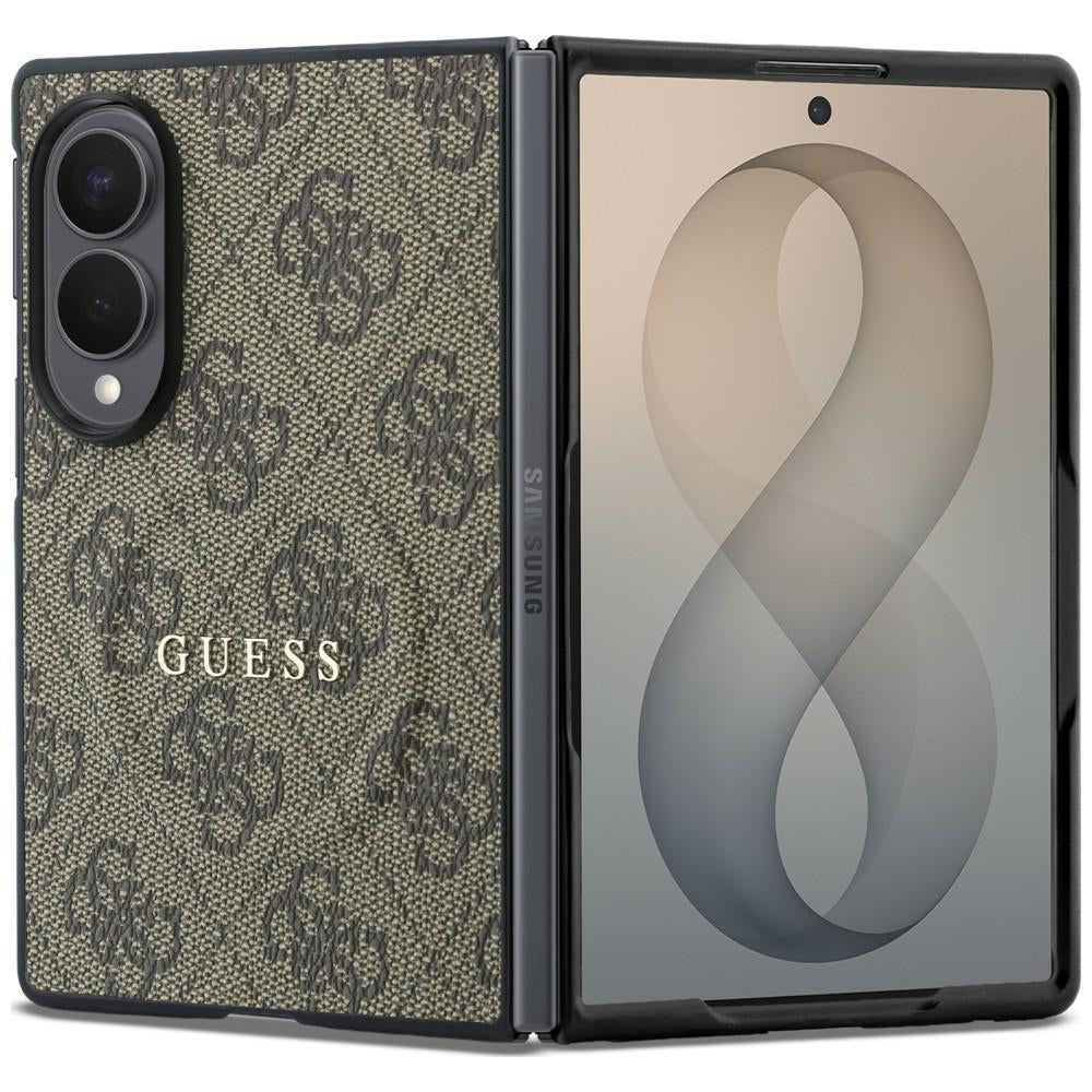 Husa MagSafe pentru Samsung Galaxy Z Fold8 F971, Guess, 4G Leather Classic, Maro