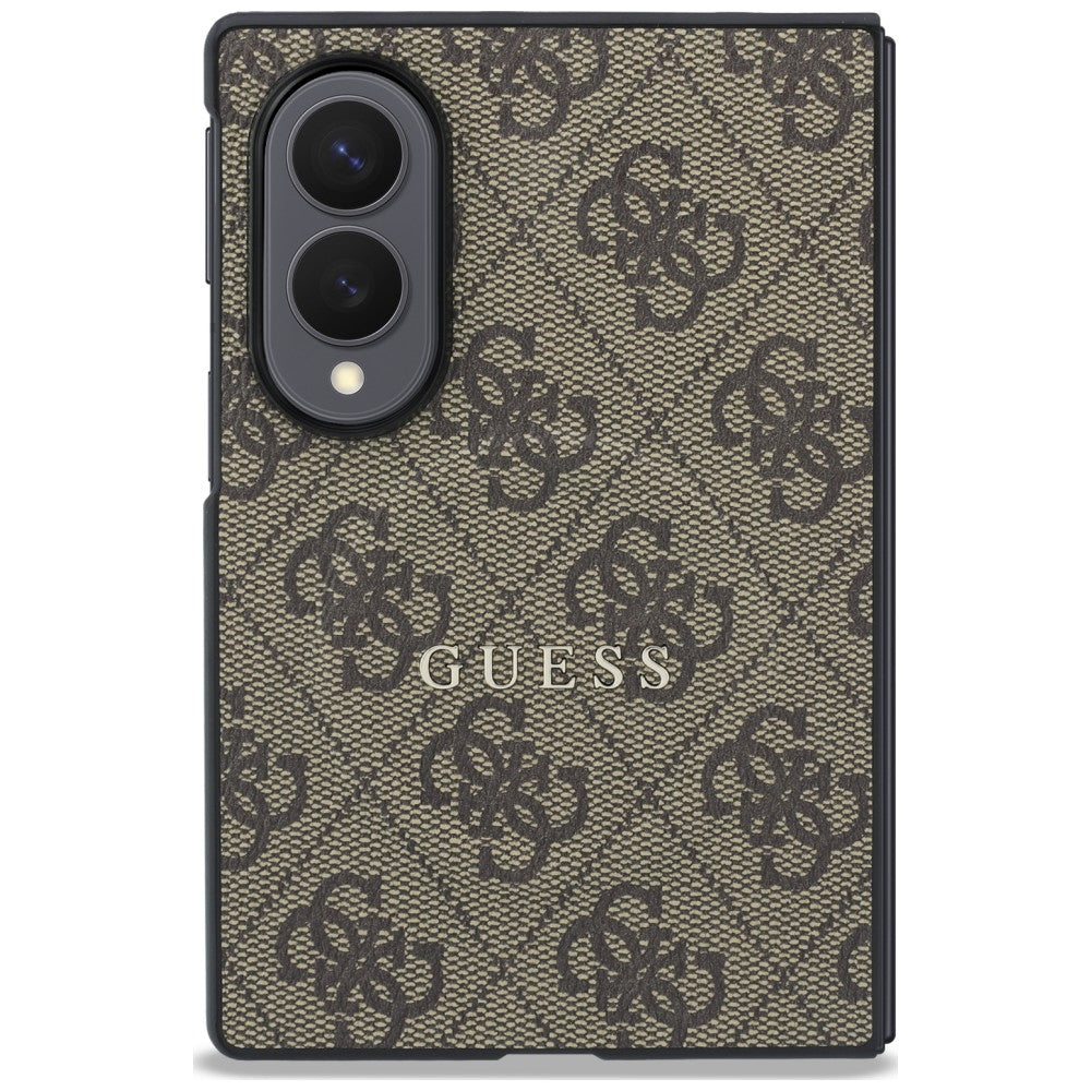 Husa MagSafe pentru Samsung Galaxy Z Fold8 F971, Guess, 4G Leather Classic, Maro