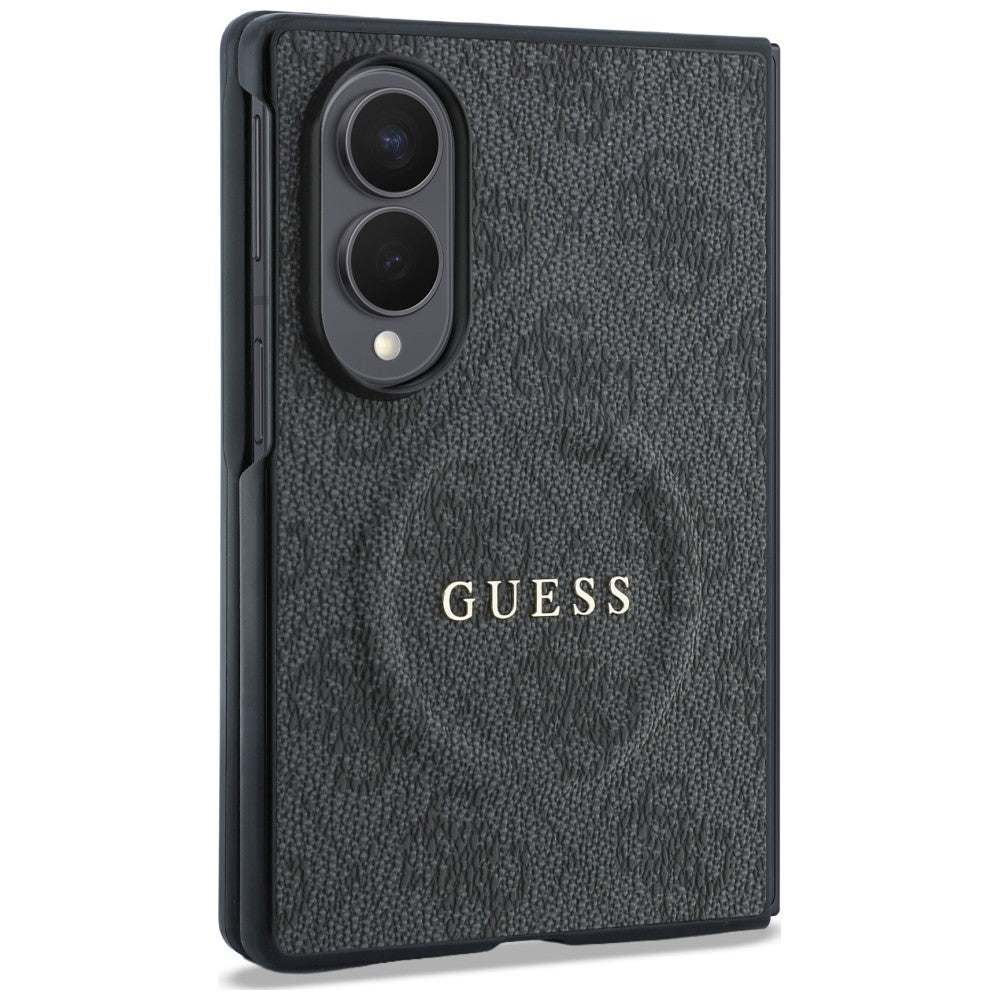 Husa MagSafe pentru Samsung Galaxy Z Fold8 F971, Guess, 4G Leather Classic, Neagra