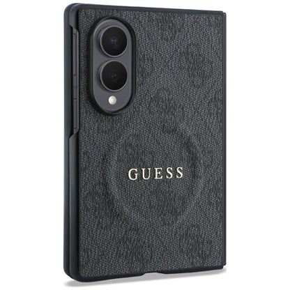 Husa MagSafe pentru Samsung Galaxy Z Fold8 F971, Guess, 4G Leather Classic, Neagra