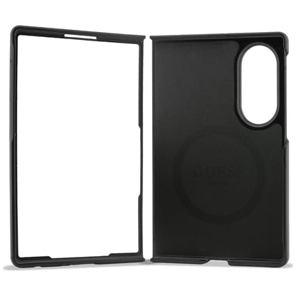 Husa MagSafe pentru Samsung Galaxy Z Fold8 F971, Guess, 4G Leather Classic, Neagra