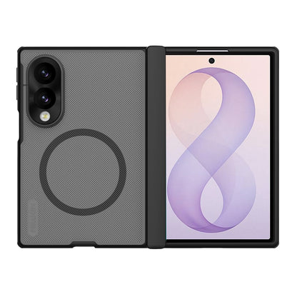 Husa MagSafe pentru Samsung Galaxy Z Fold8 F971, Nillkin, Super Frosted Shield, Neagra Transparenta