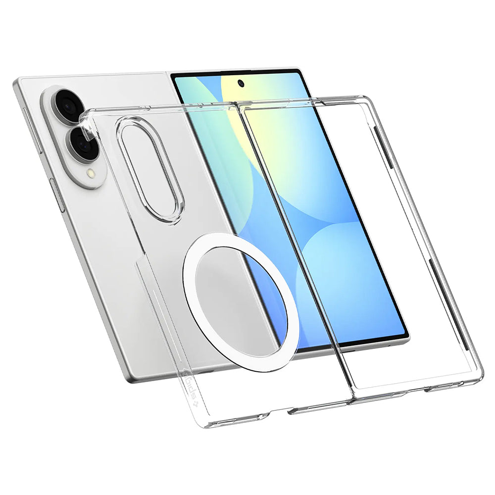Husa MagSafe pentru Samsung Galaxy Z Fold8 F971, Spigen, Air Skin, Transparenta Alba ACS11952