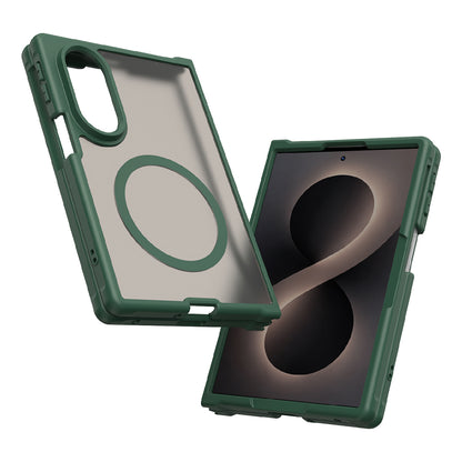 Husa MagSafe pentru Samsung Galaxy Z Fold8 F971, Techsuit, HaloFrost II, Verde