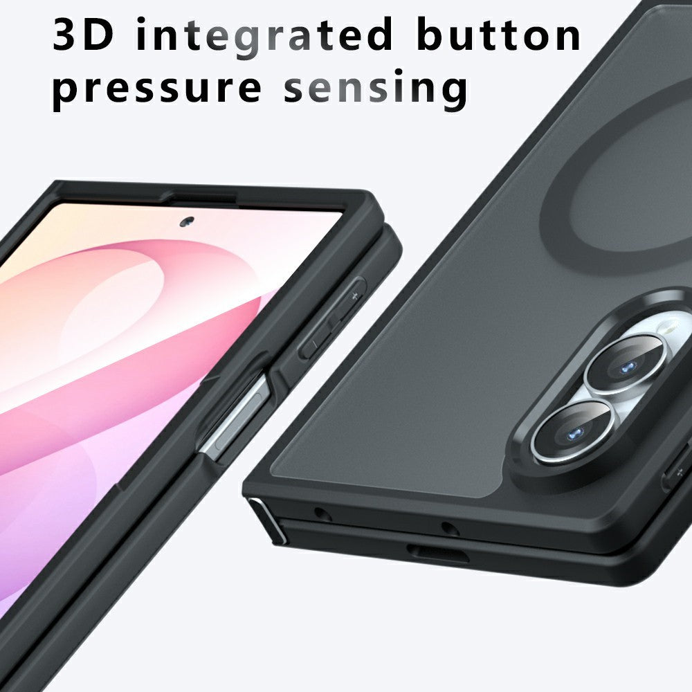 Husa MagSafe pentru Samsung Galaxy Z Fold8 F971, Techsuit, PureFrost, Neagra Satinata