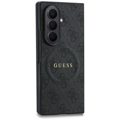Husa MagSafe pentru Samsung Galaxy Z Fold8 Ultra F976, Guess, 4G Leather Classic, Neagra