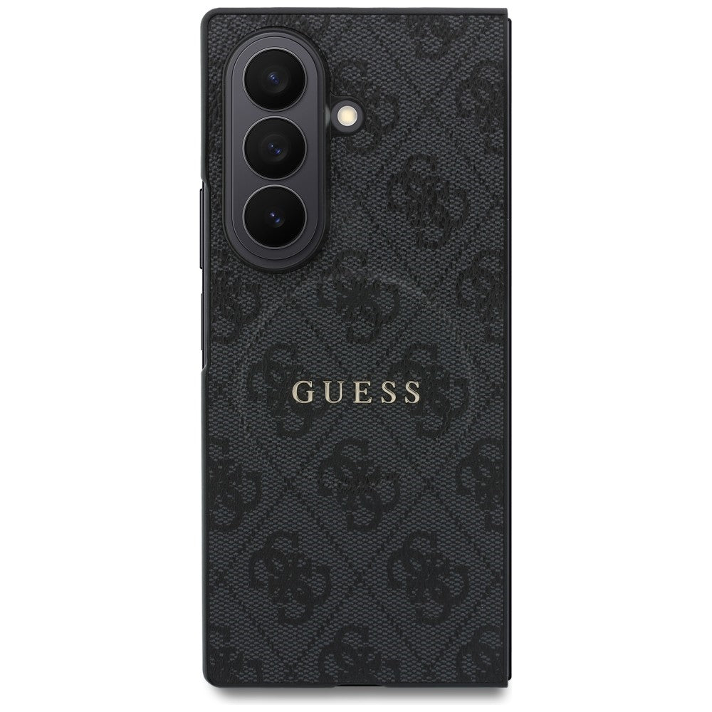 Husa MagSafe pentru Samsung Galaxy Z Fold8 Ultra F976, Guess, 4G Leather Classic, Neagra