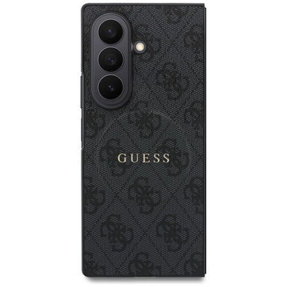 Husa MagSafe pentru Samsung Galaxy Z Fold8 Ultra F976, Guess, 4G Leather Classic, Neagra