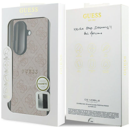 Husa MagSafe pentru Samsung Galaxy Z Fold8 Ultra F976, Guess, 4G Leather Classic, Roz