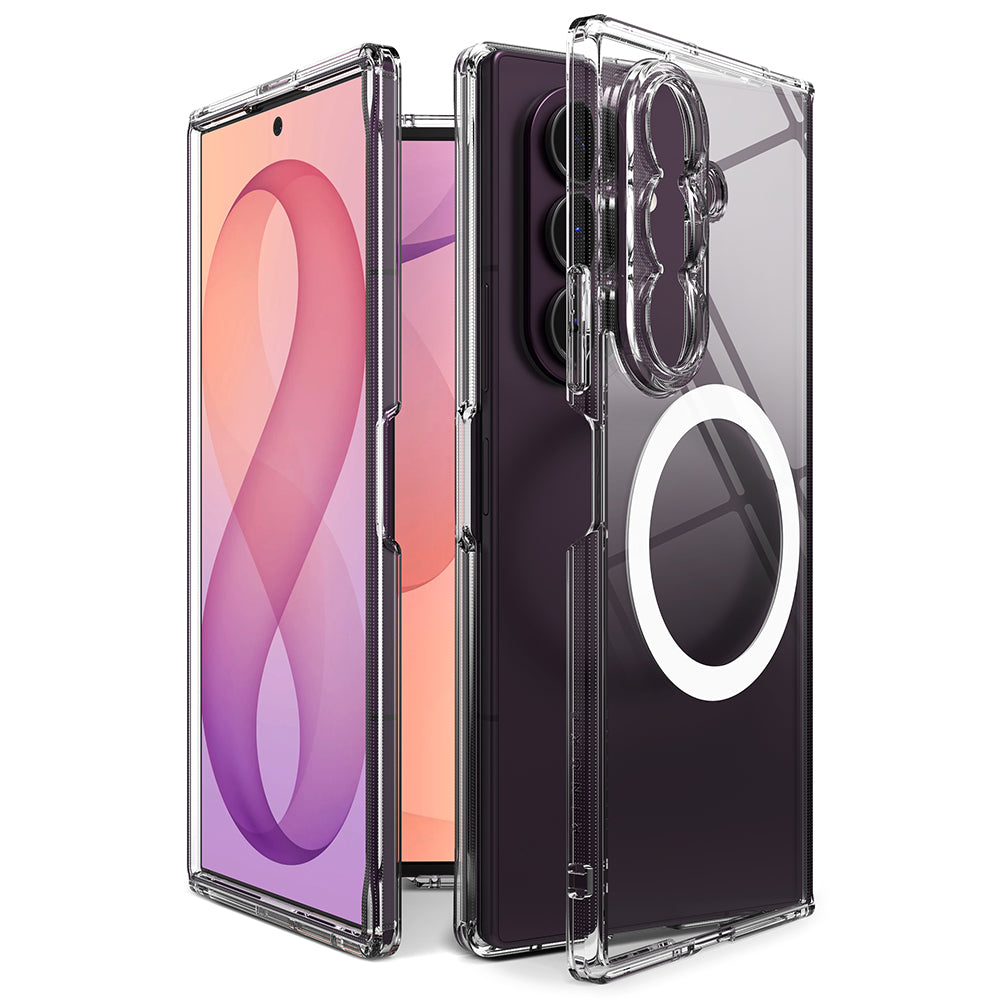 Husa MagSafe pentru Samsung Galaxy Z Fold8 Ultra F976, Ringke, Fusion, Transparenta
