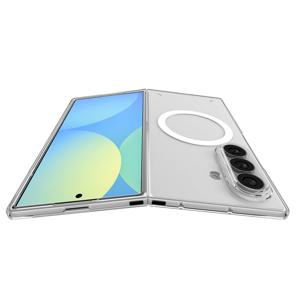 Husa MagSafe pentru Samsung Galaxy Z Fold8 Ultra F976, Spigen, Air Skin, Transparenta Alba ACS11505