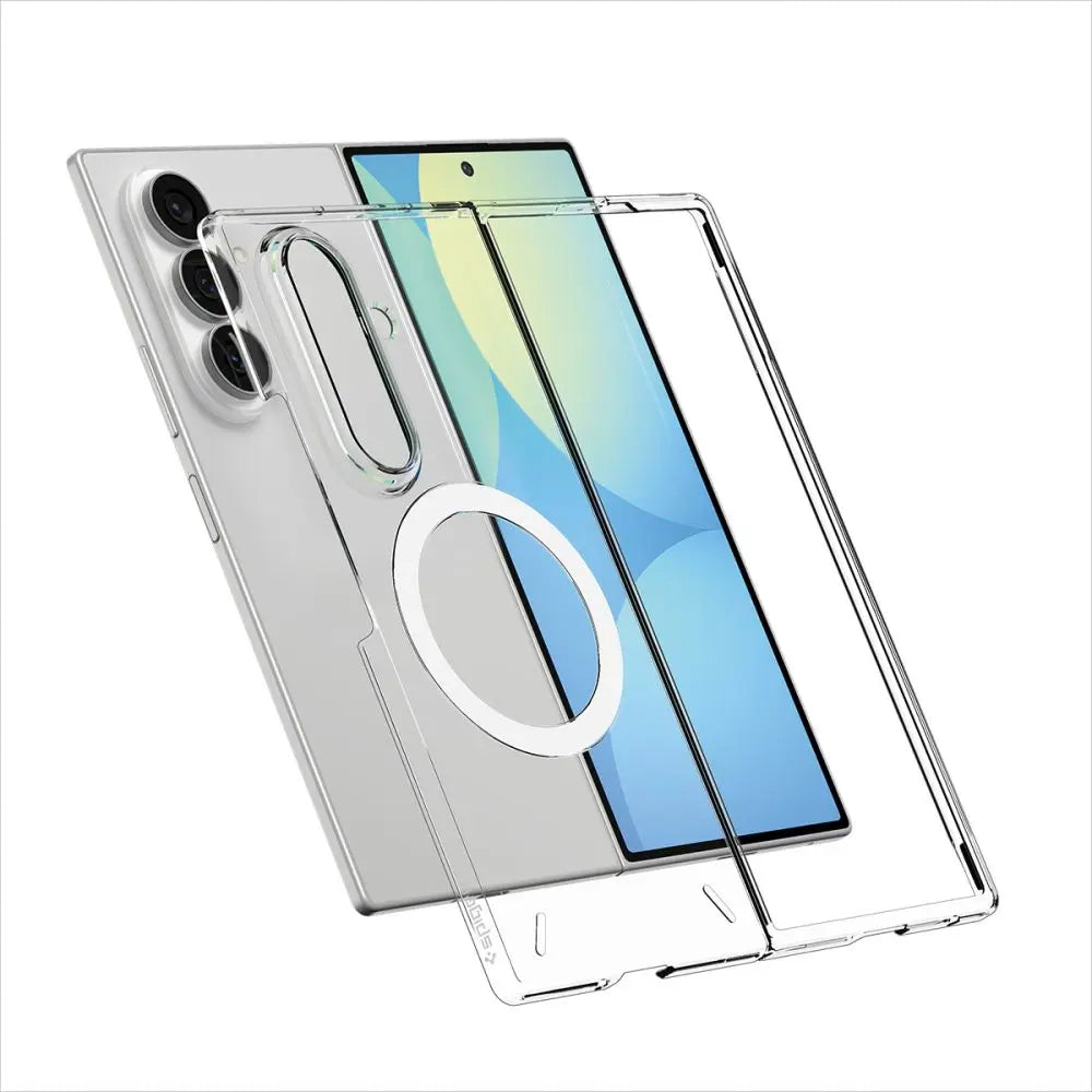 Husa MagSafe pentru Samsung Galaxy Z Fold8 Ultra F976, Spigen, Air Skin, Transparenta Alba ACS11505