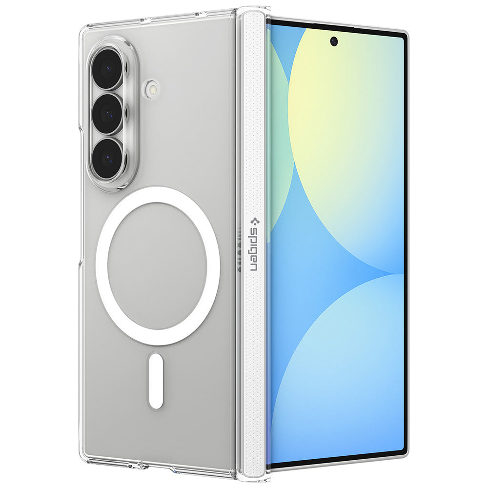 Husa MagSafe pentru Samsung Galaxy Z Fold8 Ultra F976, Spigen, Air Skin Zero, Transparenta Alba ACS11495