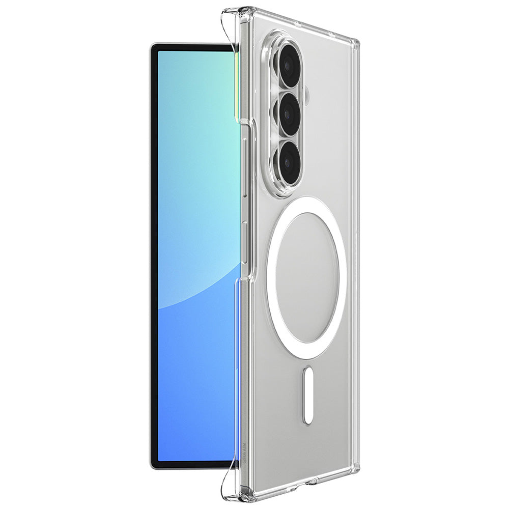 Husa MagSafe pentru Samsung Galaxy Z Fold8 Ultra F976, Spigen, Air Skin Zero, Transparenta Alba ACS11495