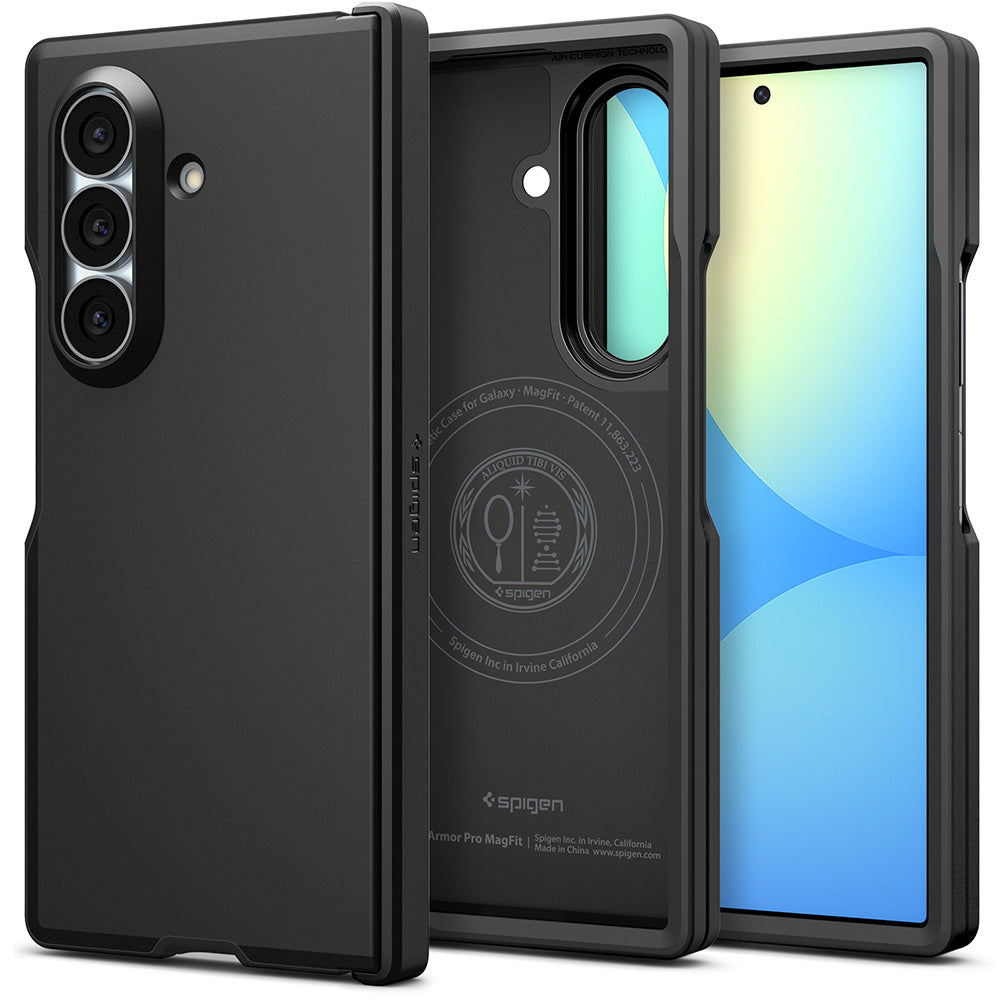 Husa MagSafe pentru Samsung Galaxy Z Fold8 Ultra F976, Spigen, Tough Armor Pro, Neagra ACS11507