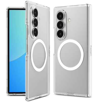 Husa MagSafe pentru Samsung Galaxy Z Fold8 Ultra F976, Spigen, Ultra Hybrid Pro, Transparenta Alba ACS11506