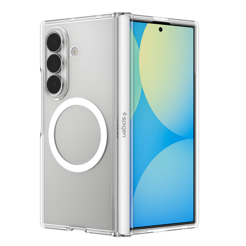 Husa MagSafe pentru Samsung Galaxy Z Fold8 Ultra F976, Spigen, Ultra Hybrid Pro, Transparenta Alba ACS11506