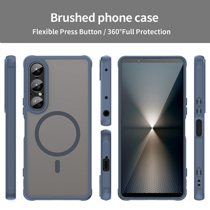 Husa MagSafe pentru Sony Xperia 1 VII, Techsuit, HaloFrost II, Bleumarin